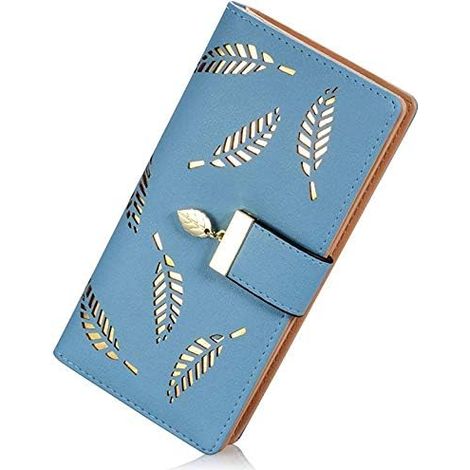 Portefeuille femme en cuir (bleu), (1/2)
