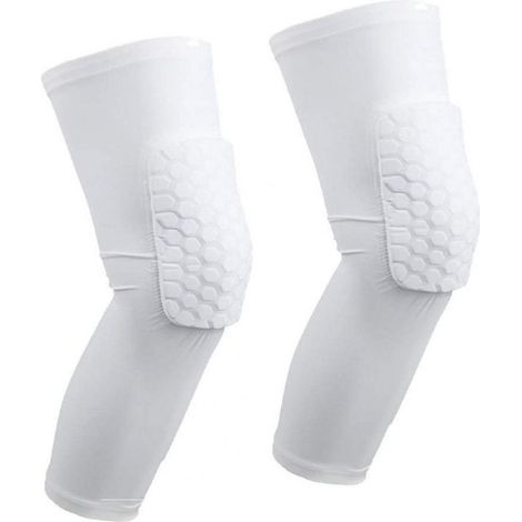 Genouillères pour jeunes et adultes, orthèses de genou pour le basketball, protection contre les chocs, protection de compression pour mollets et tibias - 1 paire D927-321 (1/2)