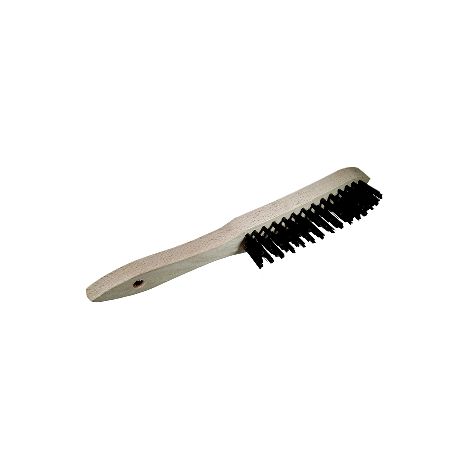 Spazzola con manico in legno a 4 file