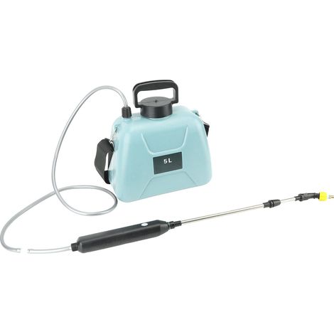 Pulvérisateur électrique avec poignée rechargeable USB, batterie 2400 mAh, pour pelouse (bleu). (1/5)