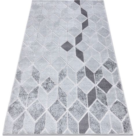 Modern MEFE Teppich B400 Würfel, geometrisch 3D - Strukturell zwei Ebenen aus Vlies grau grey 280x370 cm (1/5)