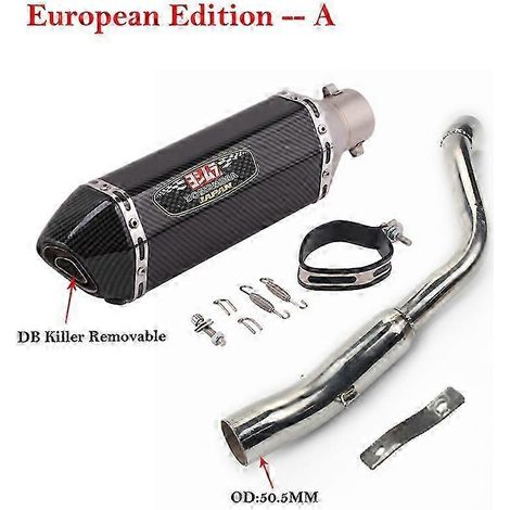 Sistema Completo De Escape Para Motocicleta, Silenciador De Tubo De Enlace Medio Modificado, Extrable, Db Killer, Para Honda Cb600f Hornet 600, Cb600( European Edition-A) (1/5)