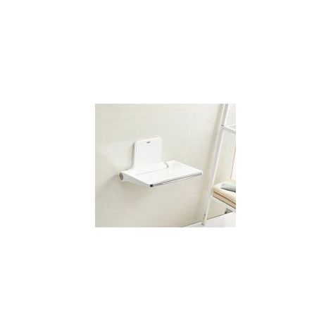 Sgabello pieghevole a parete in ABS antiscivolo, sgabello pieghevole di ricambio per scarpe, sgabello bianco, sedia da doccia fino a 200 kg - Crezuo