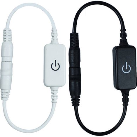 Variateur tactile monochrome LED mini, contrôleur monochrome en ligne, variateur tactile en ligne noir (1/5)