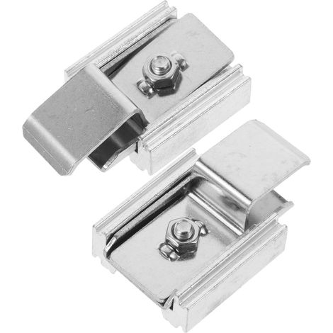 Lot de 2 Clips de Fixation pour Moustiquaire en Acier Inoxydable, sans Perçage, Compatibles Cadres Fenêtres, Accessoires de Réparation Solide pour Entretien Facile et Usage (1/5)