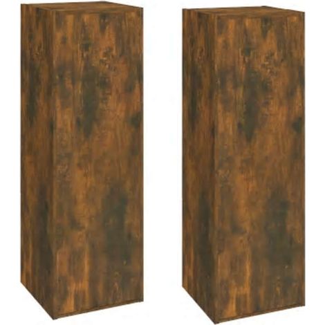 Meubles TV mural 2 pcs Meuble de rangement - Chêne fumé 30,5x30x90 cm Bois d'ingénierie fr2721 - Maison La Vie (1/5)