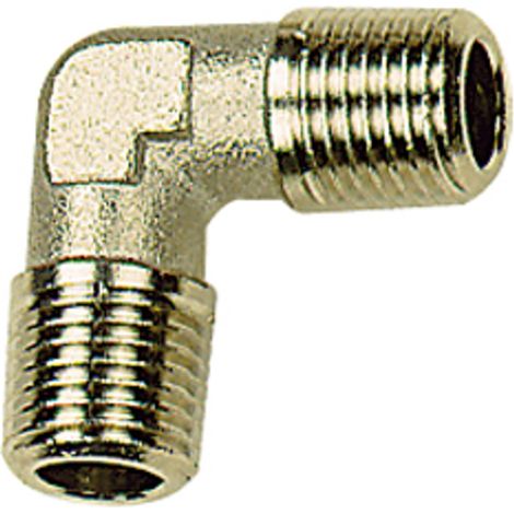 Riegler Winkelstück, außen/außen, R 1/2, SW 21, Messing vernickelt (1/3)