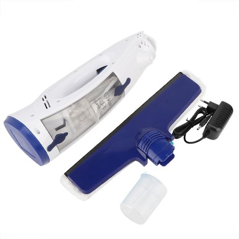 Brosse de nettoyage électrique 2 en 1 pour vitres, prise UE 100-240 V, bleu et blanc