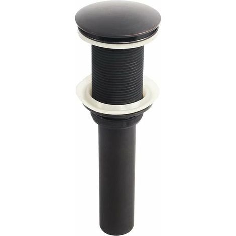 Un-fendue bassin évier Robinet Poussez Pop-Up Cliquez Clack Maker Bouchon Stopper sans débordement fait (Noir) (1/5)