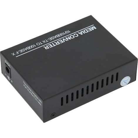 Convertisseur fibre optique vers Ethernet 10/100 Mbps, port RJ45 vers fibre multimode 100Base, adaptateur secteur 100-240 V avec connecteur standard américain (1/5)