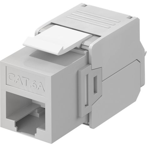 Keystone RJ45 hembra a TIA 568A/B Cat 6A UTP  Gris (1/3)