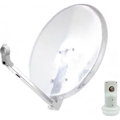 HDME Parabole satellite Fibre Transparente 60cm + LNB SINGLE HD 4K (1/4)