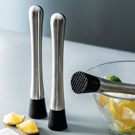 Pilon à cocktail pratique en acier inoxydable, pilon à glace durable, marteau mélangeur à boissons (1/5)