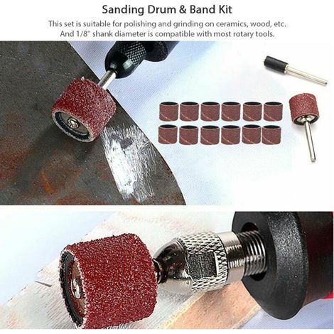 Kit de accesorios rotativos de 151 piezas con vástago de broca universal de 1/8″: corte, lijado, pulido, rectificado, tallado.