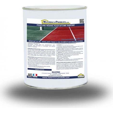 Peinture résine pour bitume enrobé - 36 Kg Blanc - MATPRO