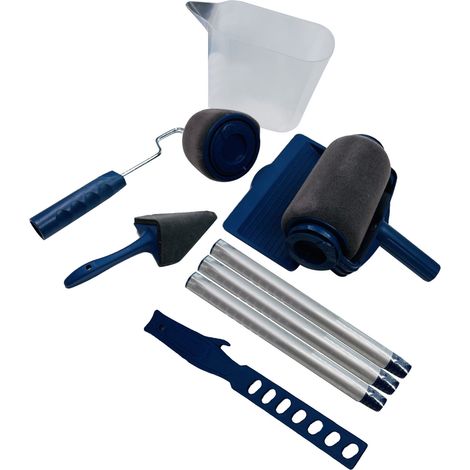 Tragbares Farbroller-Set mit Pinsel und Kehrschaufel, multifunktionales Werkzeug zum Anstreichen von Wänden für Zuhause (1/5)