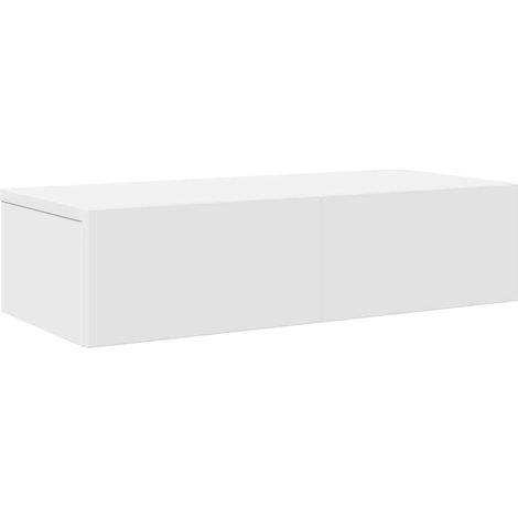Maison Exclusive - Wandregal mit Schubladen Weiß 60x26,5x15 cm Ho
