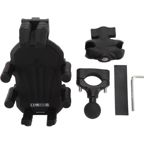 Jeffergarden Support de téléphone pour moto avec amortisseur et verrouillage de sécurité,Compatible avec les smartphones de 4,9 à 8,1 pouces,Convient aux vélos, scooters et VTT (1/5)
