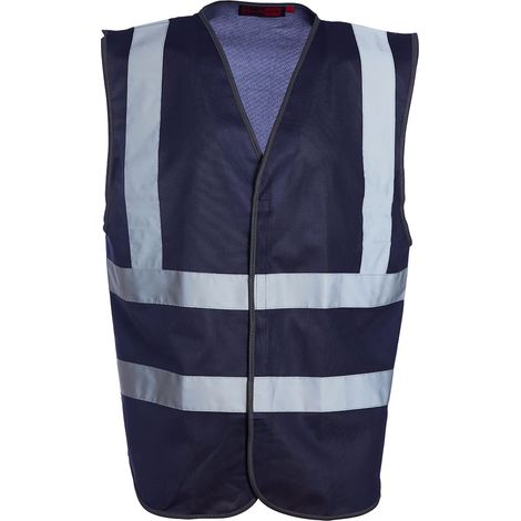Blackrock Gilet Alta Visibilità Blu Navy, Gilet Alta Visibilità Uomo Gilet da Lavoro Giubbotto Catarifrangente Auto Hi Vis, Hi Viz, Gilet Uomo Estivo, Gilet Catarifrangente Uomo (1/4)