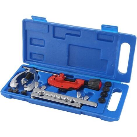 Kit d'Outils à Double évasement 10 Pièces Imperial Coupe-tubes Cuivre de Frein de Tuyau pour Tube en Cuivre Laiton Aluminium (1/5)