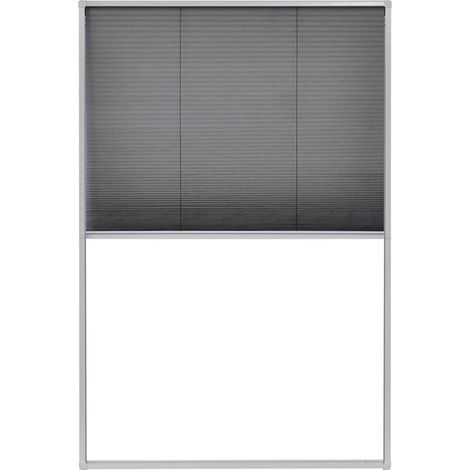 vidaXL Mosquitera plisada para ventanas aluminio 80x120cm (1/2)
