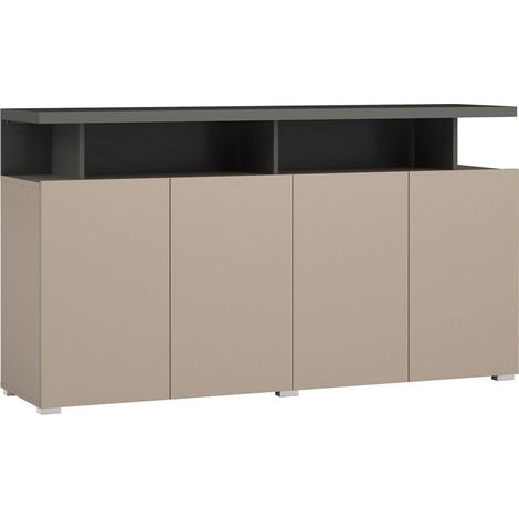 Buffet 4 portes Opio Taupe et Anthracite (1/5)