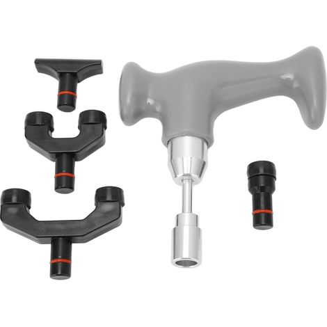 Kit de Massage Musculaire en Forme de T, Outil Ergonomique Anti-Douleur pour Jambes et Bras, Gris, Soulagement des Tensions Profondes (1/5)