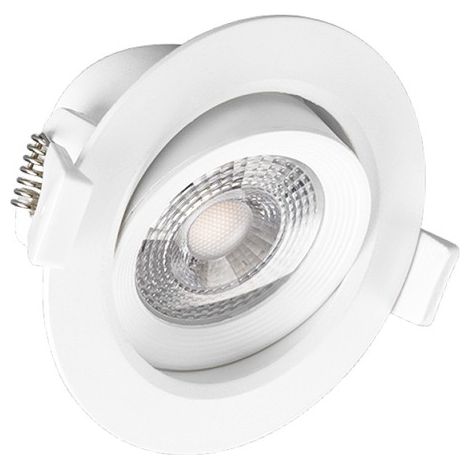 Spot LED encastrable orientable 230V 7W 550lm 3000K blanc – Pour éclairage décoratif – Installation directe – 76323 – Miidex Lighting (1/10)