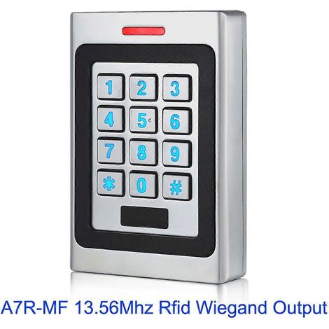Système de contrôle d'accès étanche IP66 A8R, lecteur de cartes de proximité RFID métallique 125 kHz/13,56 MHz, sortie Wiegand 26/34, A7R-MF 13,56 MHz (1/5)