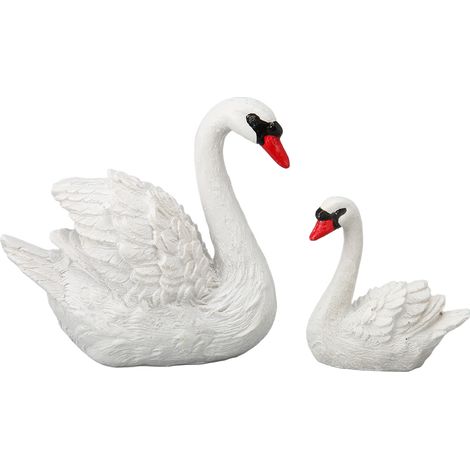 Couple de cygnes en résine, décoration exquise pour salon, cadeau de mariage ou voiture. (1/5)