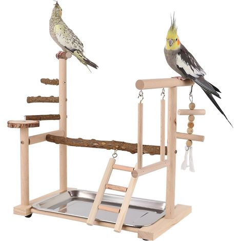 Vogelspielplatz, Holzschaukelgestell, Treppe, Unzertrennliche A04