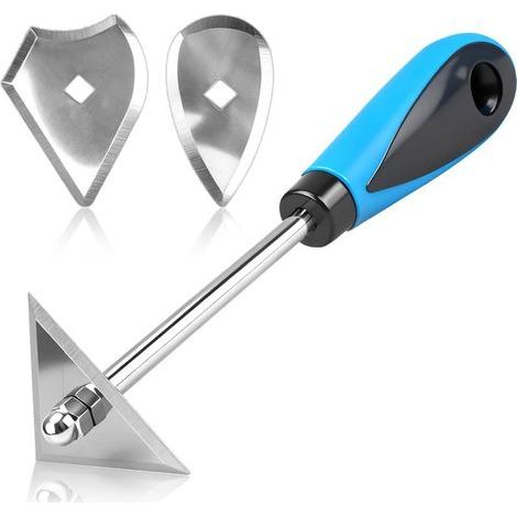 Raschietto per vernice con lame di ricambio (triangolo + combinazione + cuore), kit di attrezzi con gancio in acciaio inox per la rimozione della vernice (1/5)
