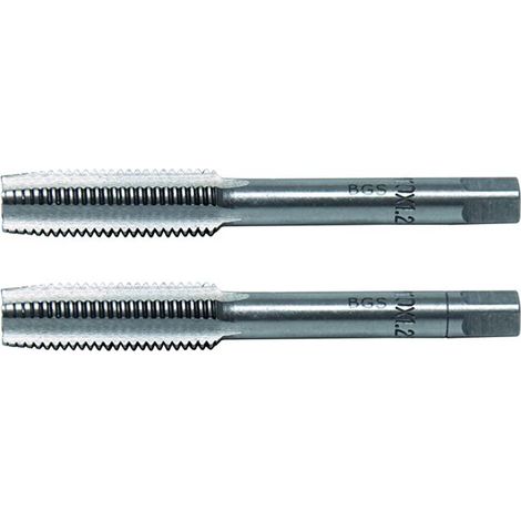 Bgs Technic – Lot de 2 tarauds M10 x 1.25 mm – Acier à outils GCr15 – Taraud ébaucheur et finisseur – Pour filetage métrique pas standard (1/2)