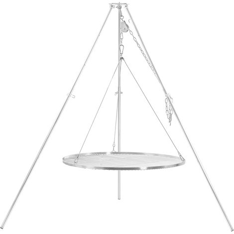 BBQ-Toro Dreibein Schwenkgrill mit Ø 90 cm Grillrost, verzinktes Eisen, Höhenverstellbar 119-184 cm (1/5)