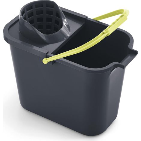 Secchio rettangolare Mery 12 litri grigio plastica robusta