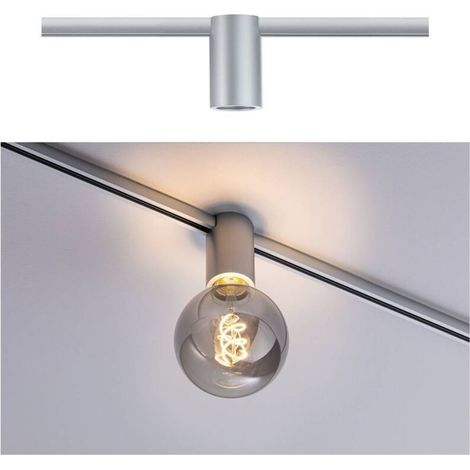 Spot individuel sur rail URail Ceiling Socket - E27 - 20W max - Dimmable - Chromé mat - Sans ampoule (1/5)