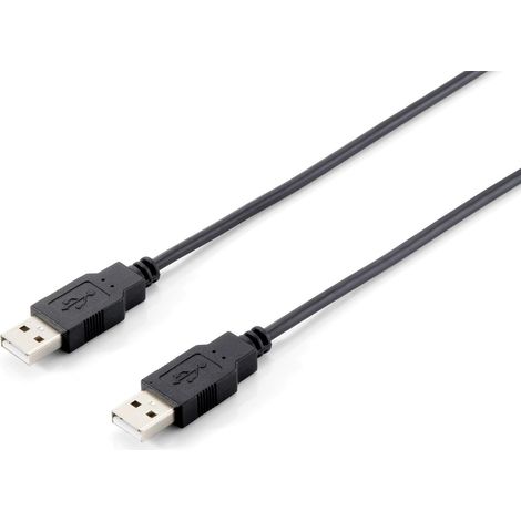 Equip 128872 - USB Câble (5 m, USB A, USB A, 2.0, connecteur mâle/connecteur mâle, noir)