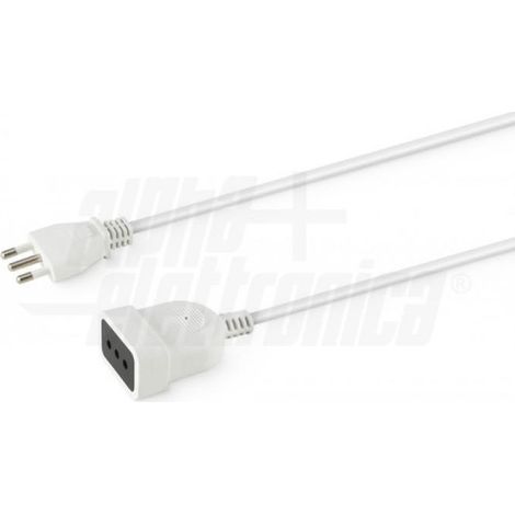 Alpha elettronica prolunga spina-presa 10a 3x0.75 3m bianco 23-003wb (1/3)