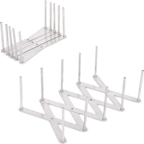 Lot de 2 supports extensibles pour côtes levées ou couvercles – Rangement de cuisine multifonction (1/5)
