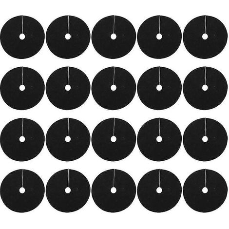 40 anneaux de paillis non tissés pour arbres, protections rondes pour plantes-15X15X0.1CM-Black