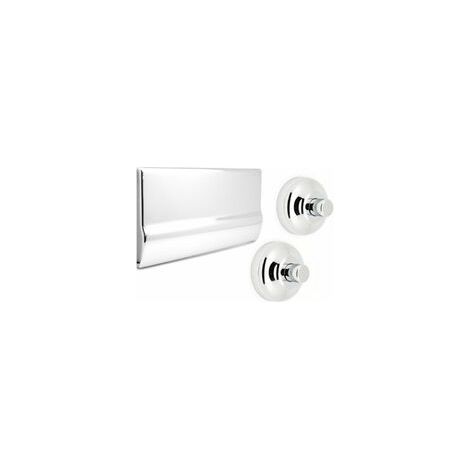 Pucciplast - Placca Di Copertura + Rosoni + Pulsanti - Colore: Cromato - Art. 7522 (1/2)