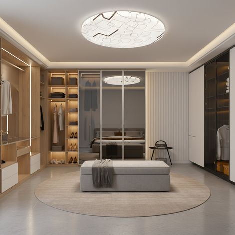 Plafonnier LED 23 22W 3000K 4000K 6000K Blanc Metal et Acrylique (1/5)