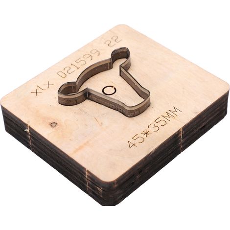 Lederstanzform in Stierkopfform, geringe Verformung, legierter Stahl, Holzstanzform für DIY-Projekte (1/5)