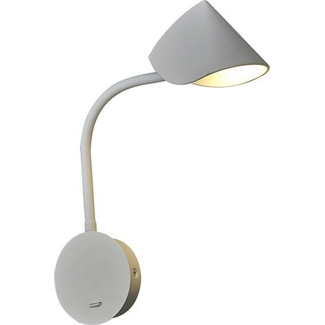 Aplique de led modelo GOA en color blanco, con brazo flexible MANTRA (1/5)