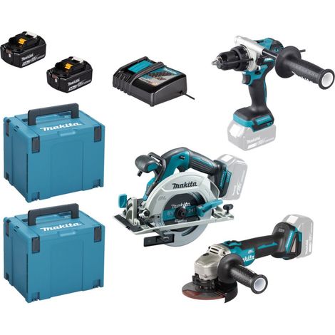 LXT DHP492+DGA506+DHS680+DC18RD+BL1850B X2 MAKITA DLX3203PTJ (1/5)