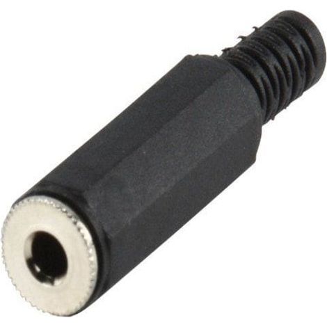 Conector audio jack 3.5 mm estereo hembra  Negro