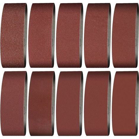 Bande Abrasive 100X915 mm- Grains 240/60/80/120/150/240/400Bande de Ponceuse pour le Ponçage, le Polissage et le Dépoussiérage, Idéale pour le Bois (12 Pièces) (1/5)