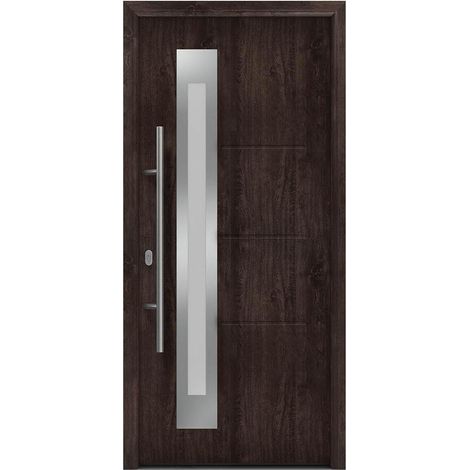 Hörmann Ecostar Haustür "ISOPRO IP 780S", night oak, 110 x 210 cm (B x H), DIN Links
