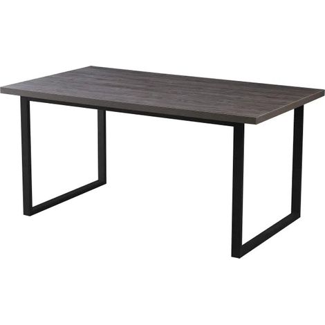 Table à manger bois gris 160x90 cm 4-6 couverts pied métal – BELGRADE