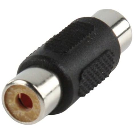 Adaptador audio mono RCA/H-RCA/H  Negro (1/4)